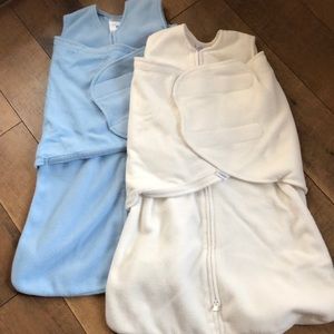 Pair of fleece sleep sacks